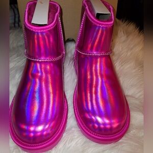 - UGG Women's Classic Mini Iridescent Shiny Boots “Pink”